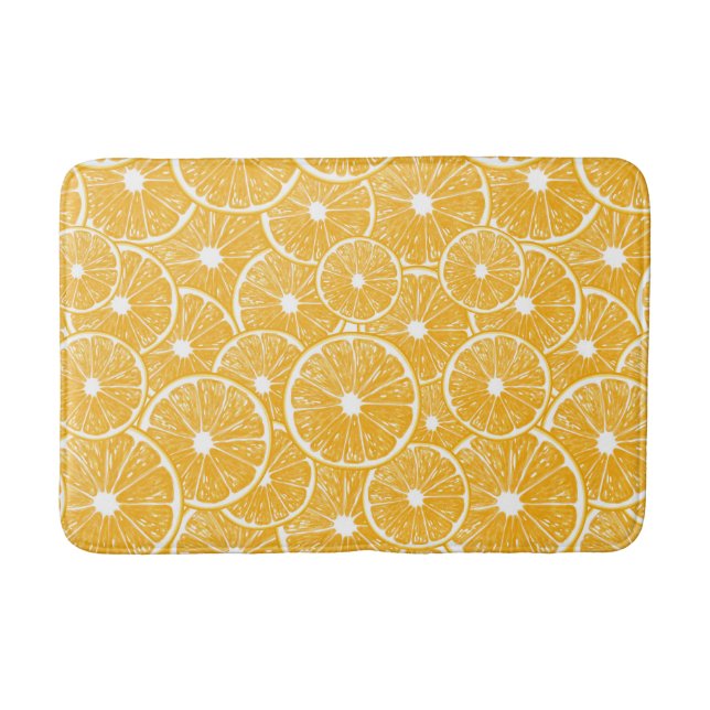 Tapis De Bain Design motif en tranches orange (Devant)