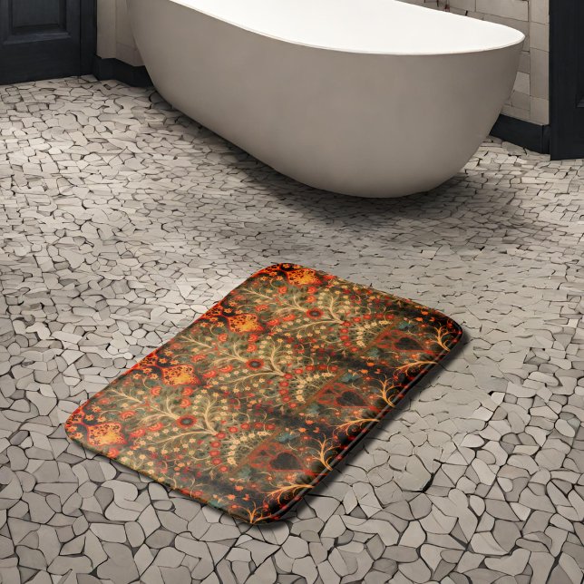 Tapis De Bain Design textile indien antique (Créateur téléchargé)