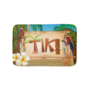 Tapis De Bain Design Tropical Tiki