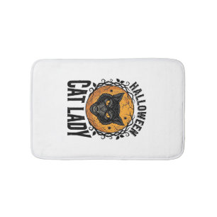 Tapis De Bain Dessin de chemise pour dame aux chats Halloween Vi