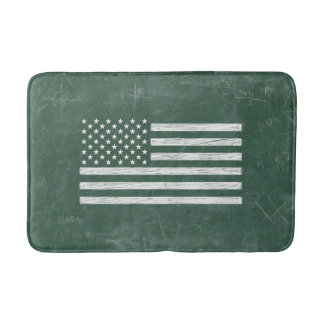 Tapis De Bain Dessin de tableau noir du drapeau américain (dessi