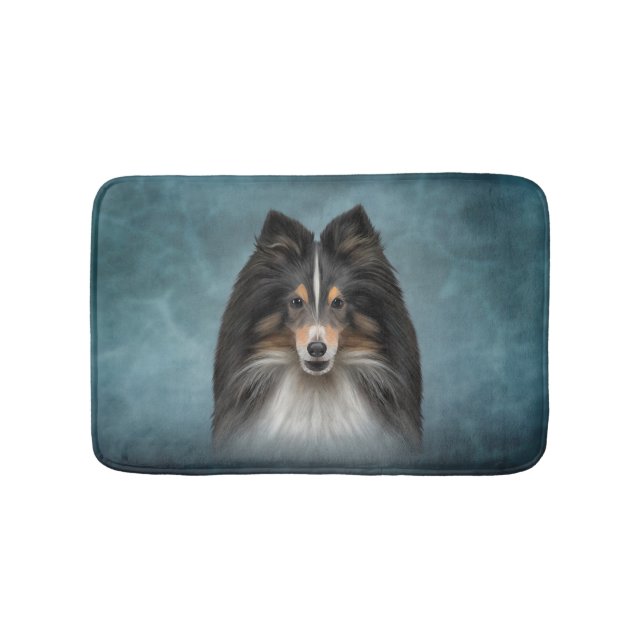 Tapis De Bain Dessin Dog Shetland Sheepdog, Shelter (Devant)