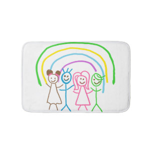 Tapis De Bain Dessin personnalisé pour enfants Transformer l'oeu