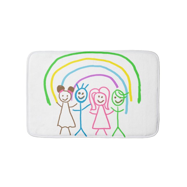 Tapis De Bain Dessin personnalisé pour enfants Transformer l'oeu (Devant)