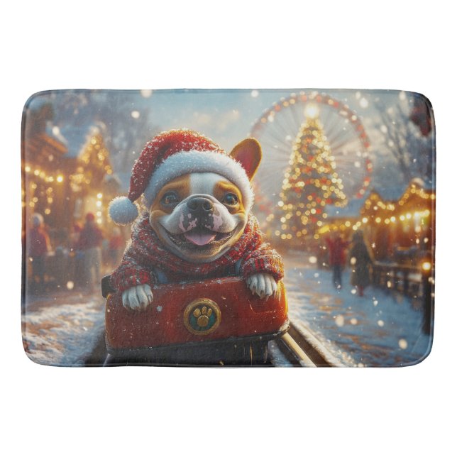 Tapis De Bain Dessous de verre à rouleaux pour chien Bull Terrie (Devant)