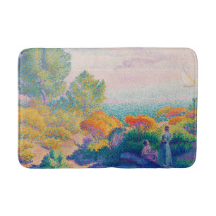 Tapis De Bain Deux Femmes au bord du rivage, célèbre peinture,