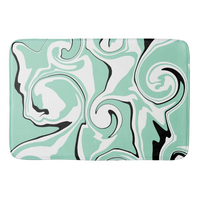Tapis De Bain Déversement - Vert (menthe) (Devant)