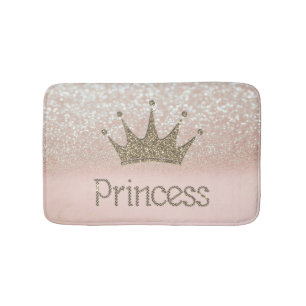 Tapis De Bain Diadème Chic Charmeur, Princesse, Bokeh Pailleté