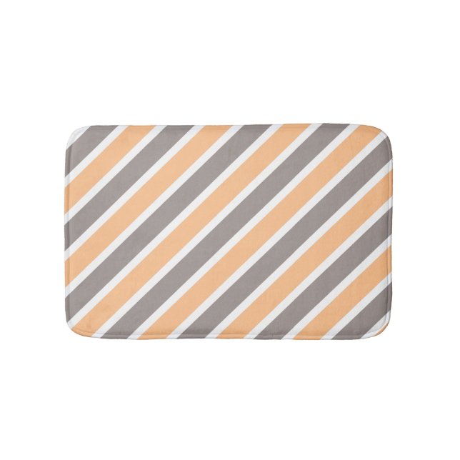 Tapis De Bain Diagonale gris orange (Devant)