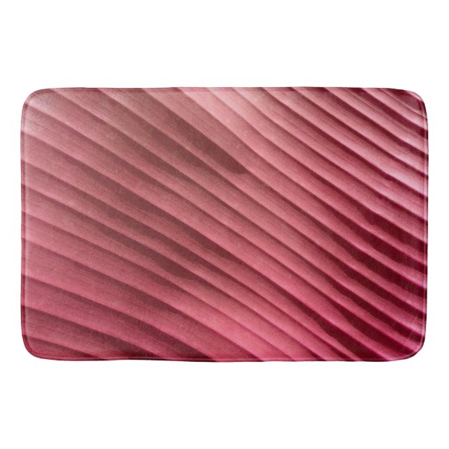 Tapis De Bain Diagonale rouge feuille (Devant)