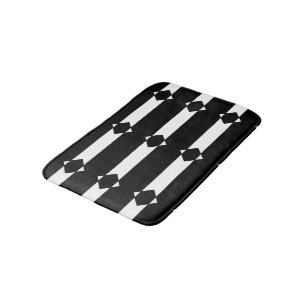 Tapis De Bain Diamant noir et blanc