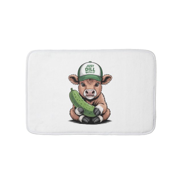 Tapis De Bain Dill avec It Cow, Drôle Pickle (Devant)