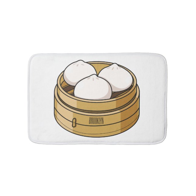 Tapis De Bain Dim sum dessin animé (Devant)