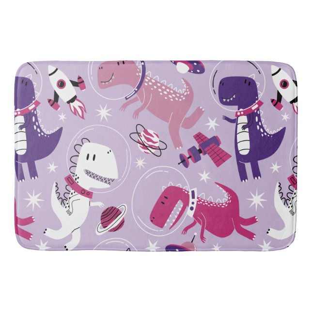 Tapis De Bain Dinosaures de l'espace, Dinosaures mignons, Étoile (Devant)
