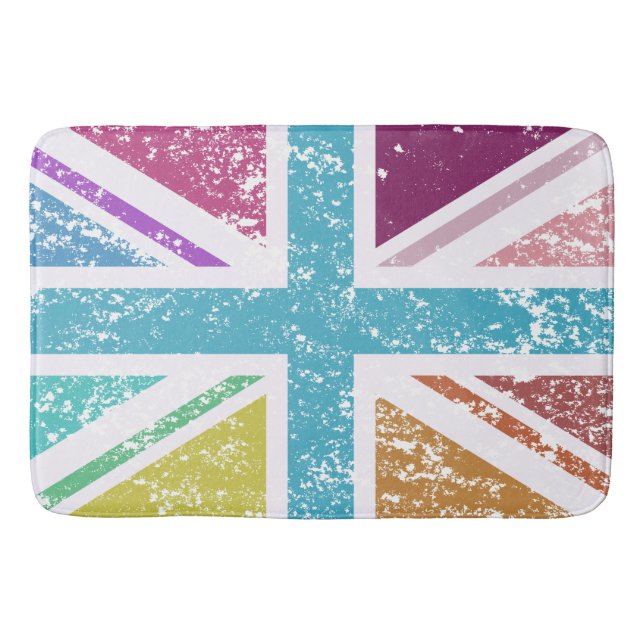 Tapis De Bain Distressed Union Distressed Multicolore (Devant)