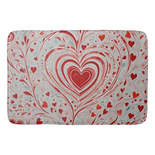 Tapis De Bain Doodle du coeur (Devant)