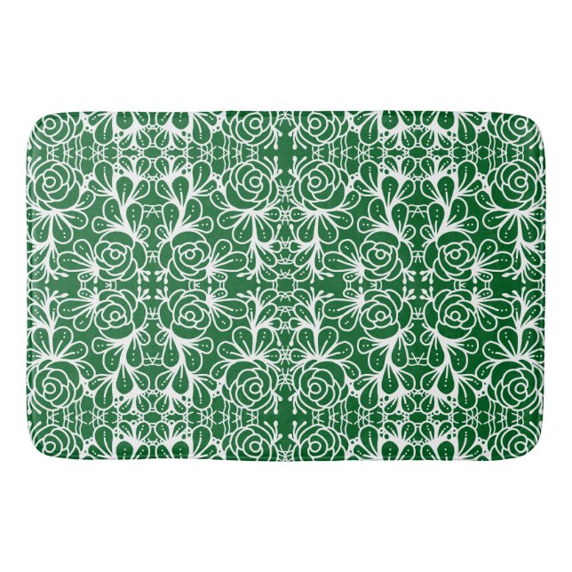 Tapis De Bain Doodleroses vert (Devant)