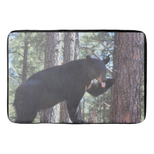 Tapis de bain d'ours noir