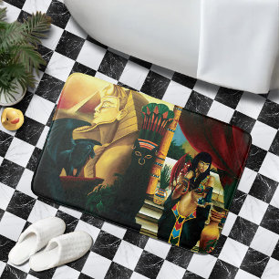 Tapis De Bain Dragon de chat de la reine égyptienne
