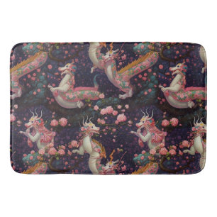 Tapis De Bain Dragons floraux géants