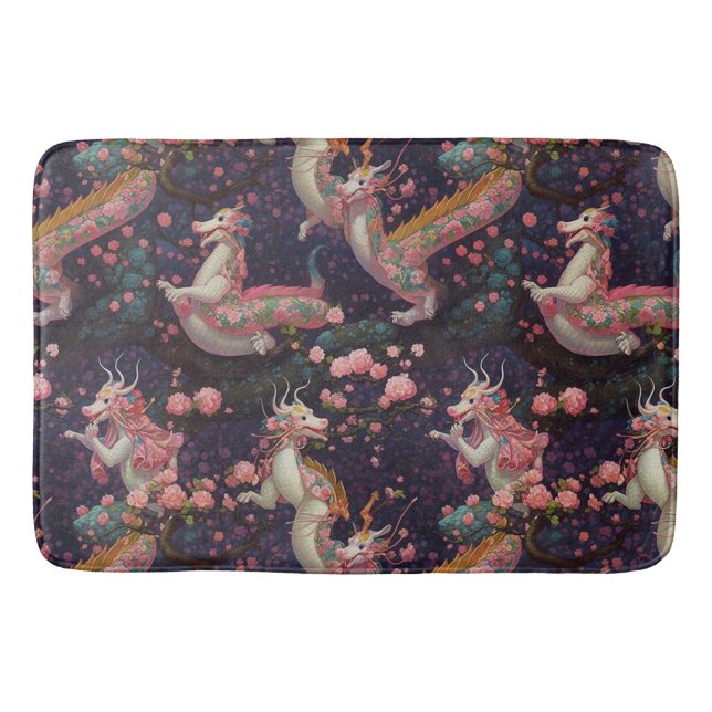 Tapis De Bain Dragons floraux géants (Devant)