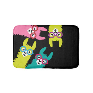 Tapis De Bain Drama Llama Coloré Camélid Mat de bain