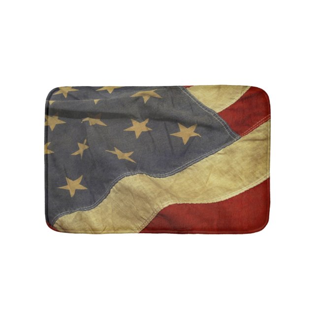 Tapis De Bain Drapeau américain affligé (Devant)