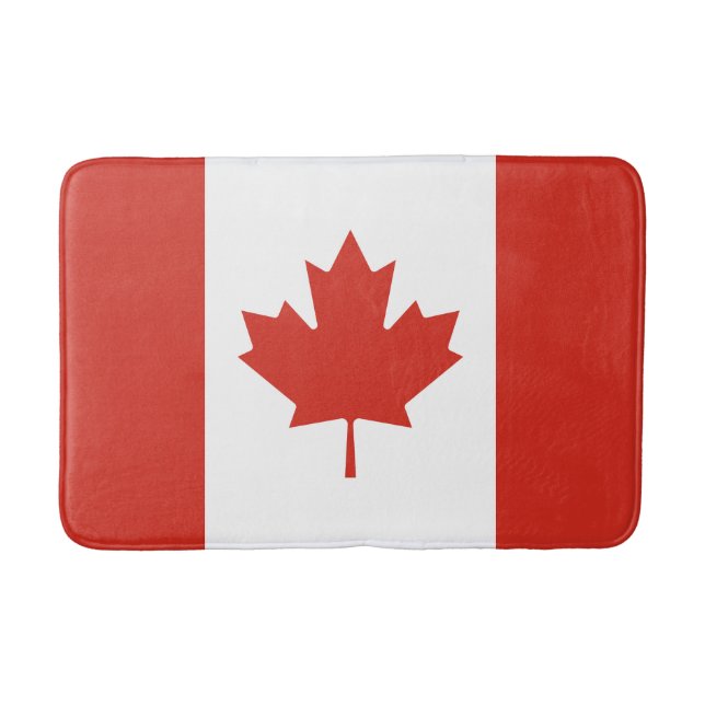 Tapis De Bain Drapeau canadien patriotique (Devant)