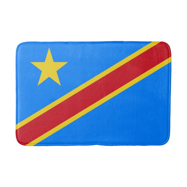 Tapis De Bain Drapeau Congo Kinshasa (Devant)