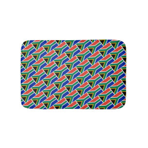 Tapis De Bain DRAPEAU D'AFRIQUE DU SUD Patriotique Géométrique M