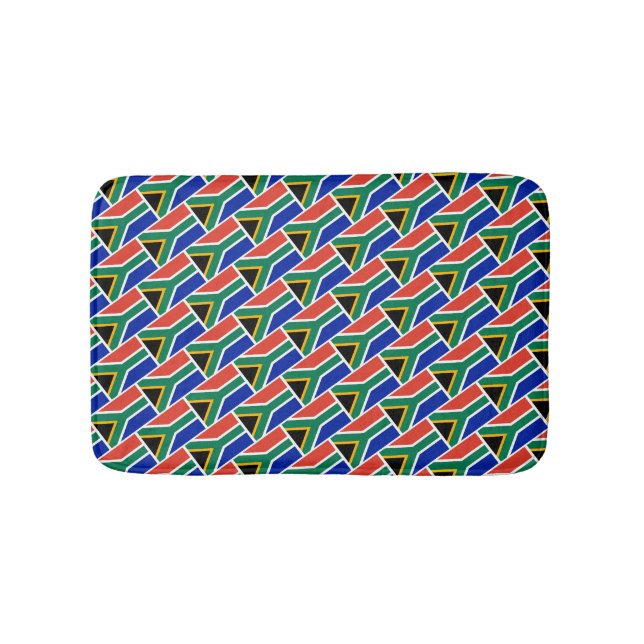 Tapis De Bain DRAPEAU D'AFRIQUE DU SUD Patriotique Géométrique M (Devant)