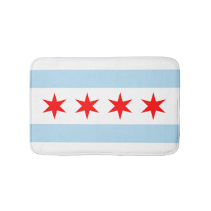 Tapis De Bain Drapeau de Chicago, Illinois Bathroom Mat