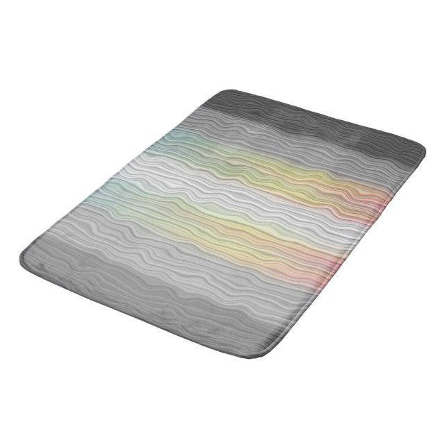 Tapis De Bain Drapeau de fierté Demifluid Abstrait Groovy Boho T (Angle)