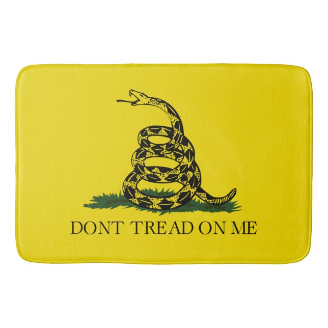 Tapis De Bain Drapeau de Gadsden (Ne pas me rouler dessus) (Drap (Devant)