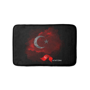 Tapis De Bain Drapeau de la Turquie