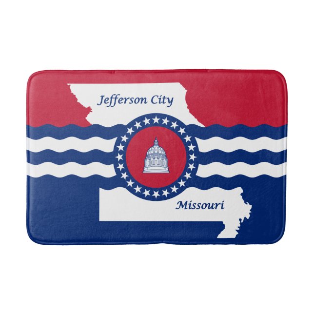 Tapis De Bain Drapeau de la ville de Jefferson, Missouri Bathroo (Devant)
