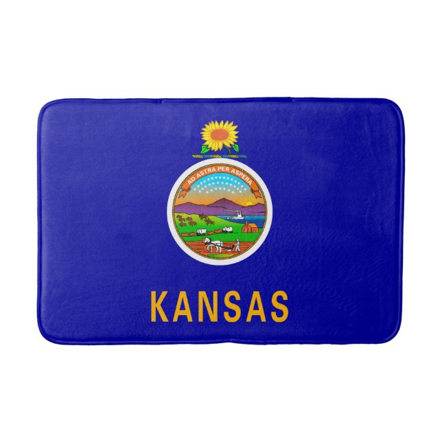 Tapis De Bain Drapeau de l'État du Kansas (Devant)