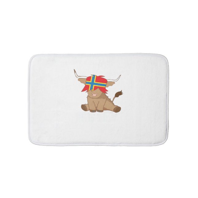 Tapis De Bain Drapeau de l'île d'Orkney cadeau écossais coupe de (Devant)