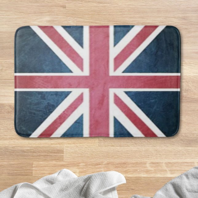 Tapis De Bain Drapeau de l'union britannique Grunge (Grunge United kingdom british union jack flag Bath Mat)
