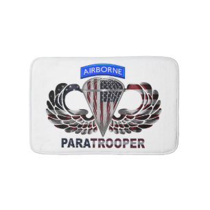Tapis De Bain Drapeau de parachutiste américain conçu sur mesure