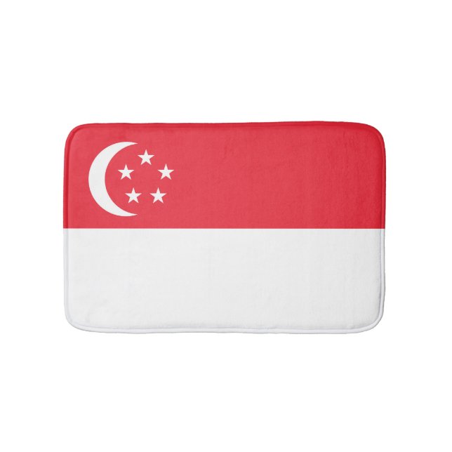 Tapis De Bain Drapeau de Singapour (Devant)