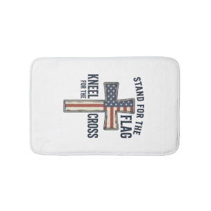Tapis De Bain Drapeau debout pour la conception de croix patriot