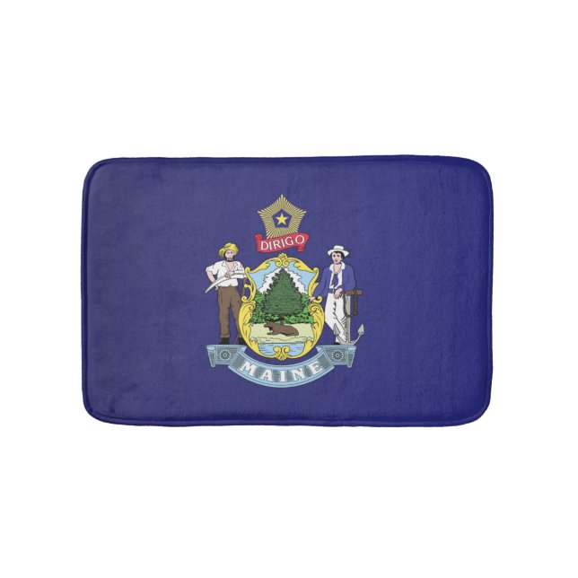 Tapis De Bain Drapeau d'État du Maine, États-Unis (Devant)