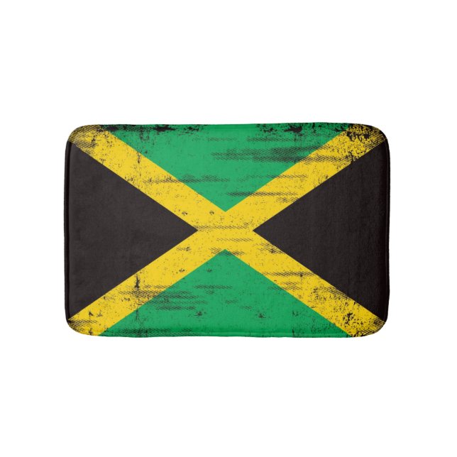 Tapis De Bain Drapeau grunge jamaïcain (Devant)
