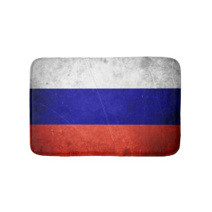 Tapis De Bain Drapeau russe grunge