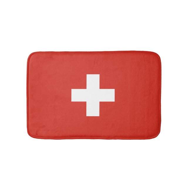Tapis De Bain Drapeau suisse | Tapis de salle de bain Suisse (Devant)