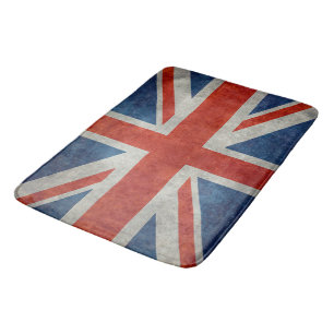Tapis De Bain Drapeau Union Jack britannique dans style rétro te