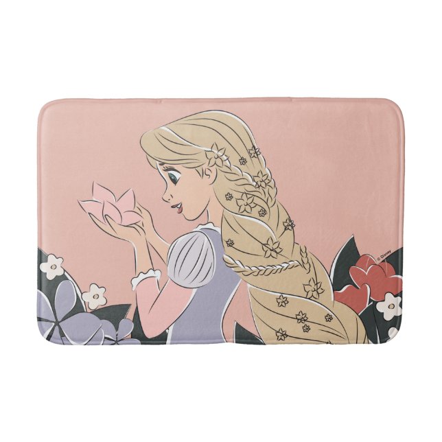 Tapis De Bain Dreamy Rapunzel en fleurs (Devant)
