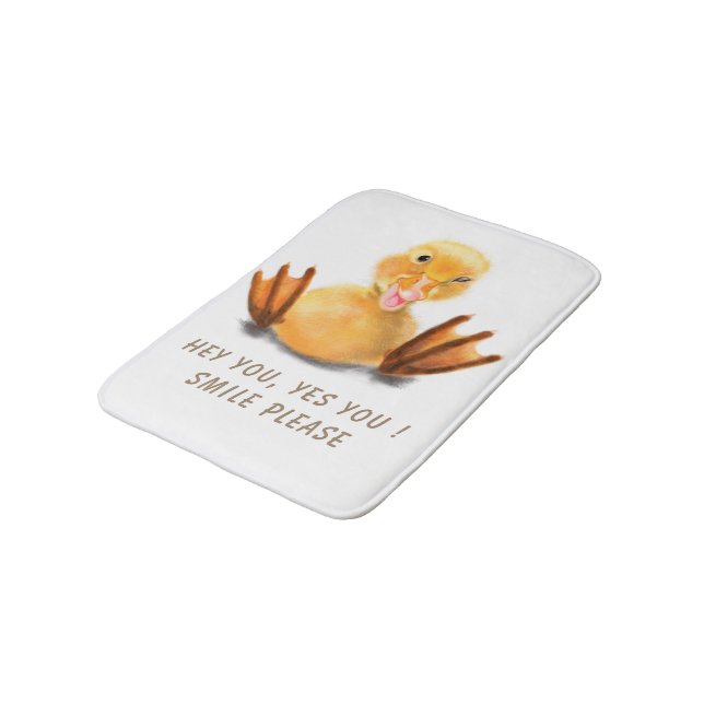 Tapis De Bain Drôle Canard Joué Wink Joyeux Smile Cartoon (Angle)