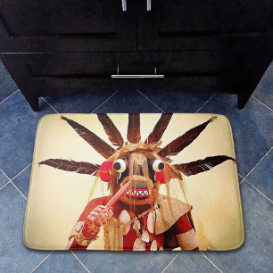 Tapis De Bain Drôle de poupée Kachina amusante à chaque instant